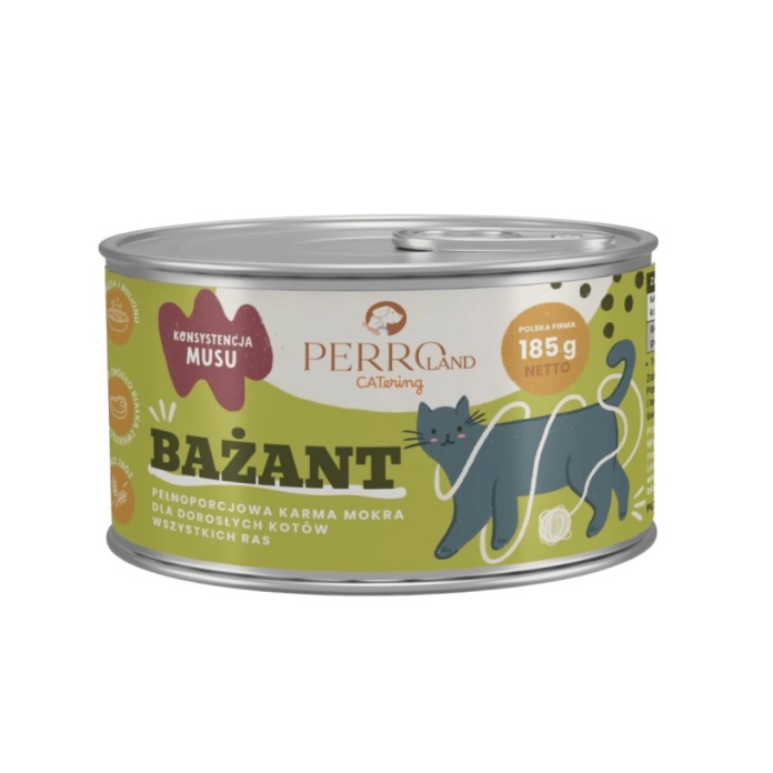 PERROLand CATering Bażant 185 g – monobiałkowa mokra karma dla kota w puszce